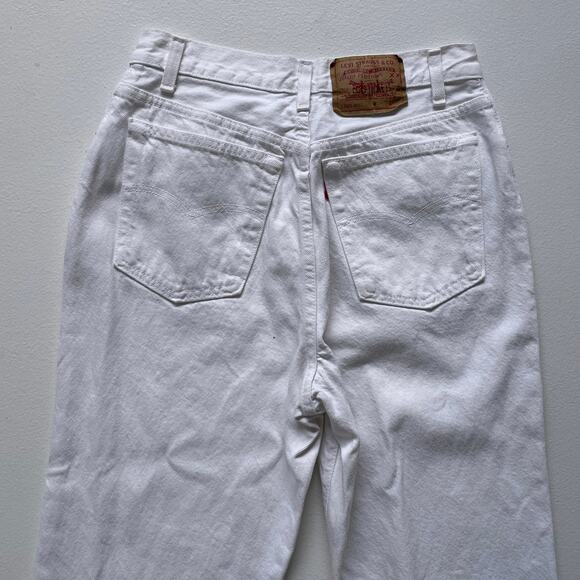 Vintage 80's LEVIS 501 White Jeans Made in USA 13 S / 28-29" W / High Rise - Picture 5 of 11